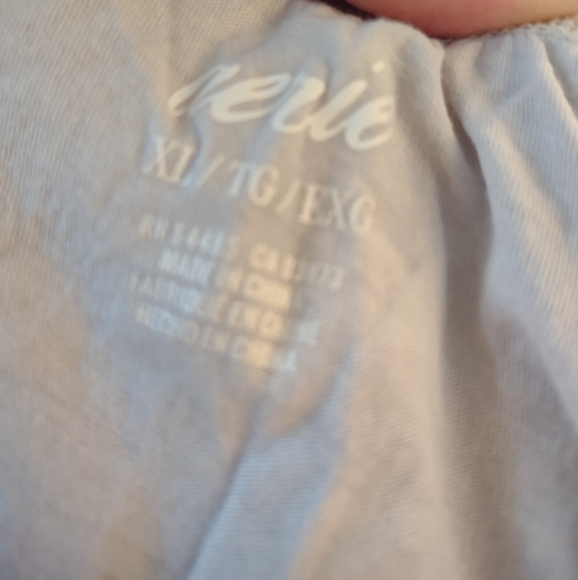 Aerie Soft Lacy Gray White Babydoll Chemise XL/ 12-14 - Picture 6 of 7